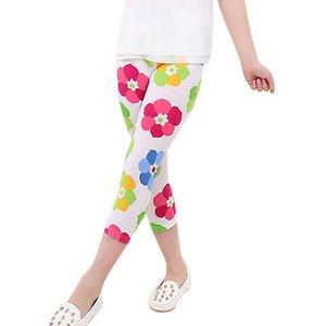 Multi Color Girl Pants Printing Flower children pants Spring Autumn kids leggings skinny girls leggings Kids Clothing