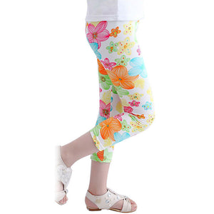 Multi Color Girl Pants Printing Flower children pants Spring Autumn kids leggings skinny girls leggings Kids Clothing