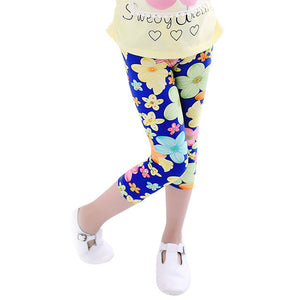 Multi Color Girl Pants Printing Flower children pants Spring Autumn kids leggings skinny girls leggings Kids Clothing