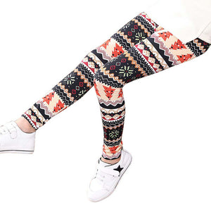 Girls Leggings Hot Children Leggings Christmas Children Trousers Printing Leggings Flower Baby Kids Girls Pencil Pants