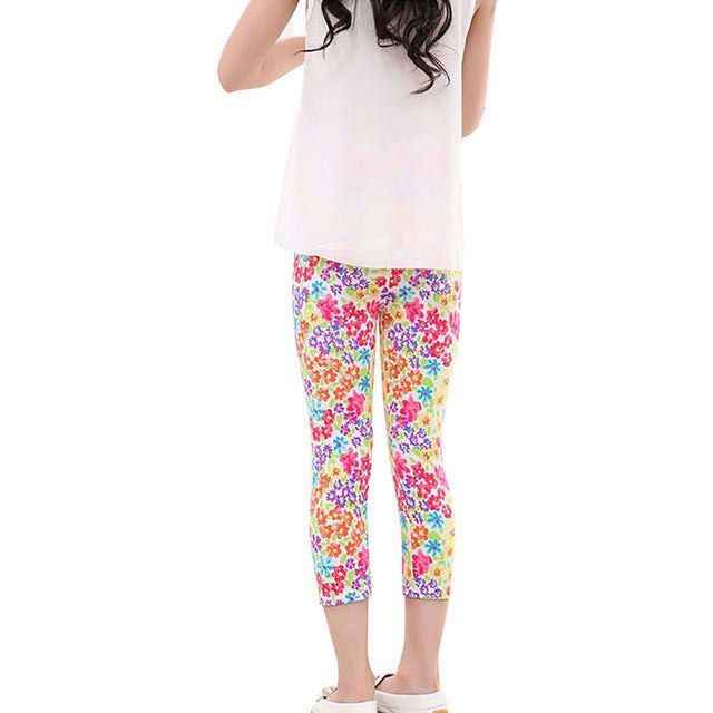 Baby Kids Childrens Pants printing Flower Toddler Classic Leggings girls pants Girls legging 3-9Y baby girl leggings