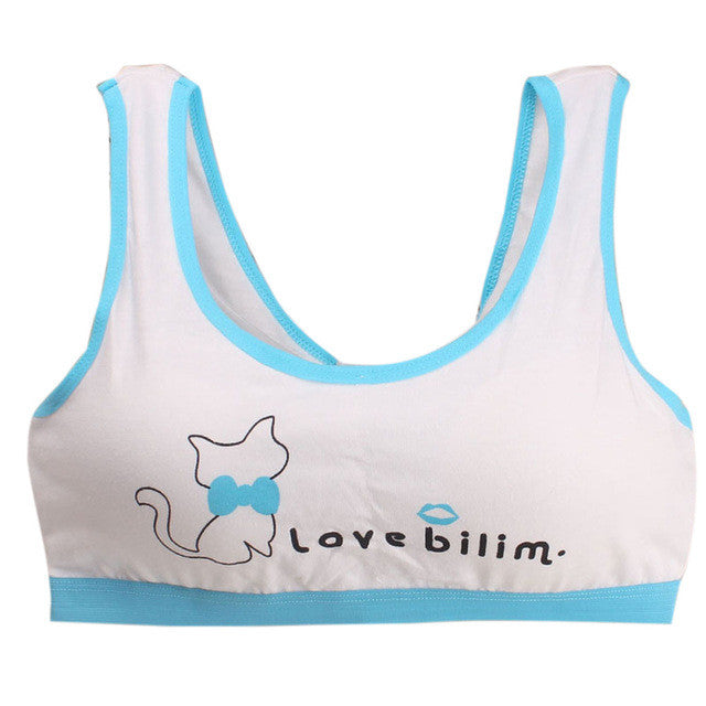 Baby Girls Training Bras for 10-14Y Top Clothes Lovely Girls Printing Underwear Bra Vest Children Underclothes Sport Undies